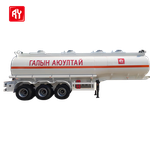 RY 3-echel 32000L4 Deunydd Dur Carbon Trailer Tanc Tanwydd